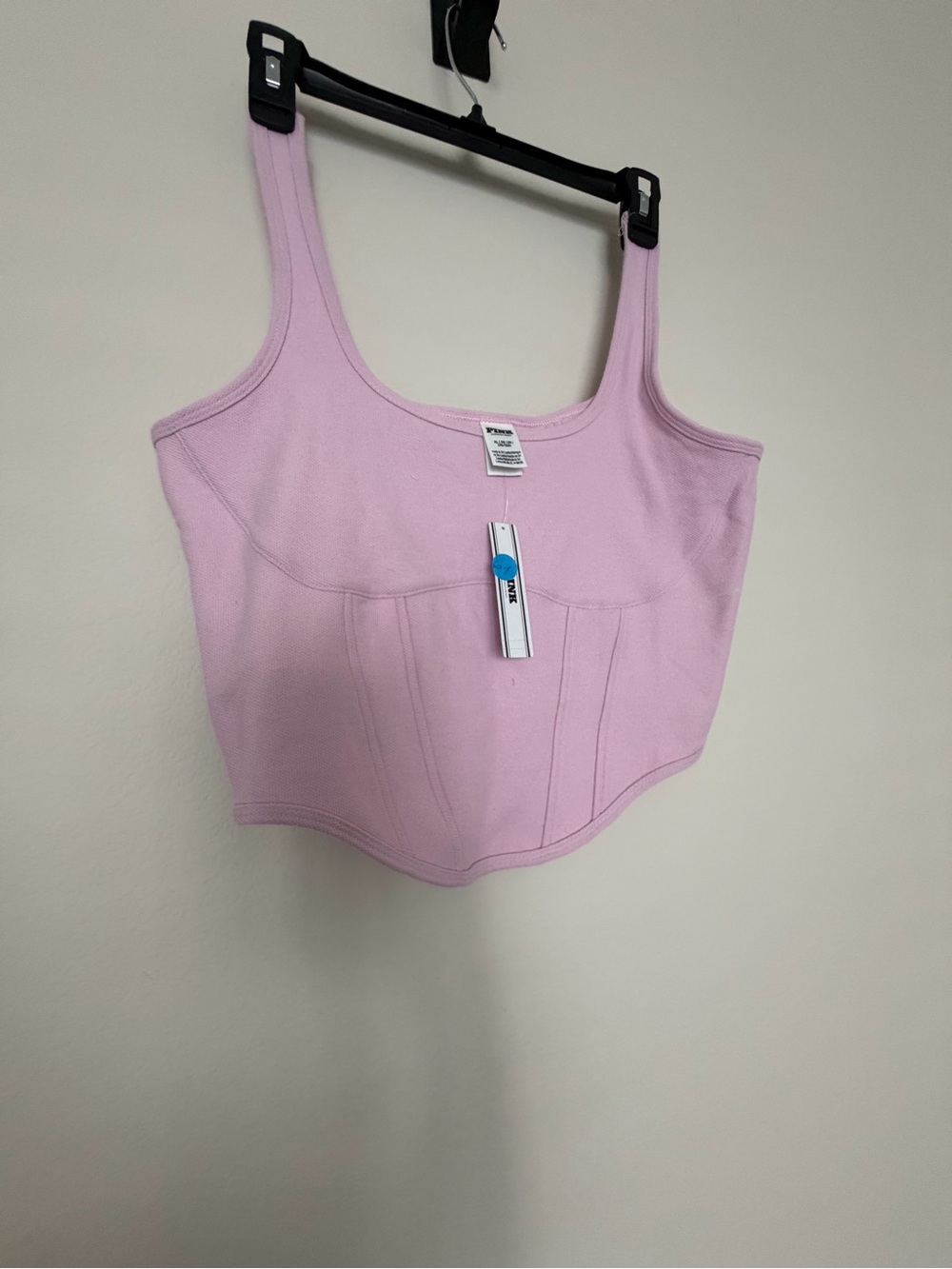 Pink Lilac Corset-Style Tank Top